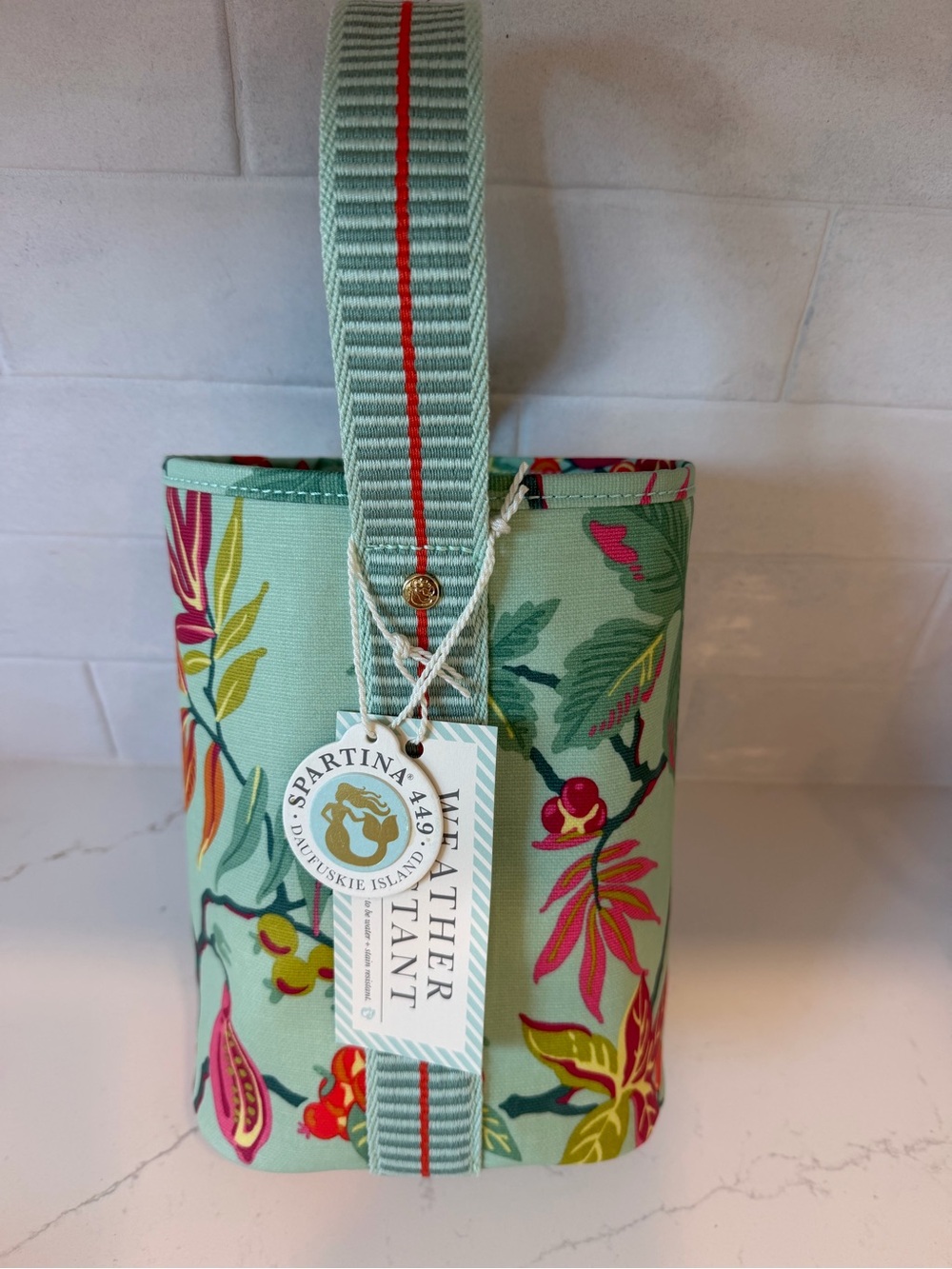 Spartina 449 Mint Floral Tote - Women wine tote